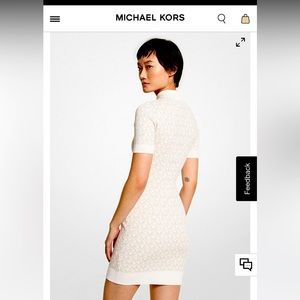 NWT Micheal Kors Logo Jacquard Mock neck Dress
